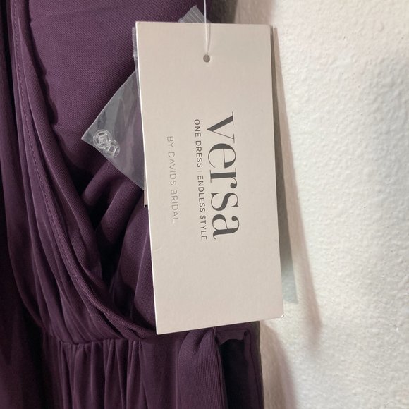 David's Bridal Plum Versa Convertible Dress F15782/F19515 Size 12 - Picture 8 of 16